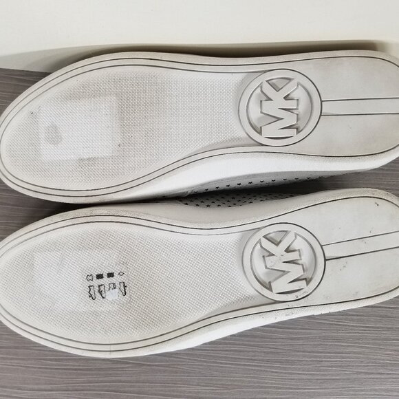 Michael Kors Perforated Star Leather Slip on shoes, White, Womens Size 10 M / 41 - Picture 11 of 12